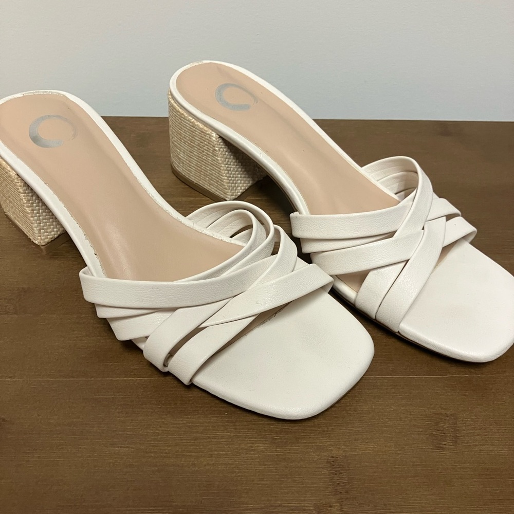 Elegant Cream/Beige Women's Heeled Sandals